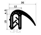 SD-0091 - with coextruded metal insert - Edge protection profiles