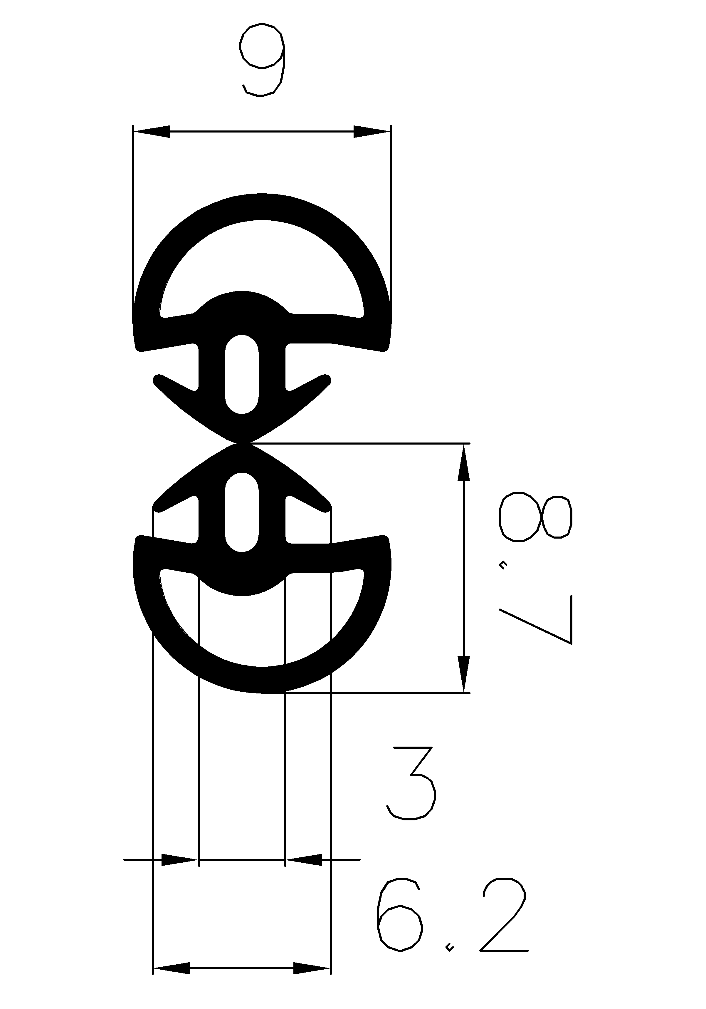 6530160KG - rubber profile - Door-frame profiles