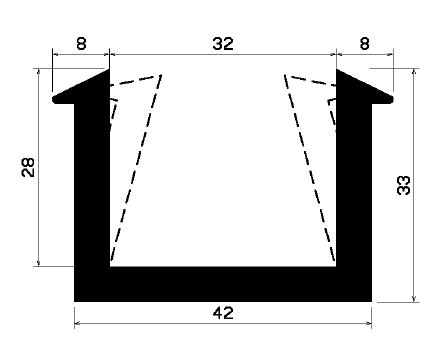 TU1- 1935 - rubber profiles - U shape profiles