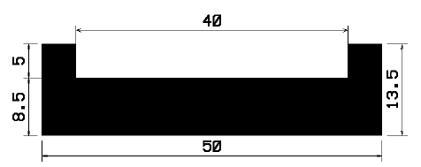 TU1- 2045 - rubber profiles - U shape profiles