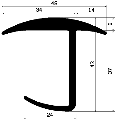 FA 2052 - rubber profiles - Cover and T-profiles