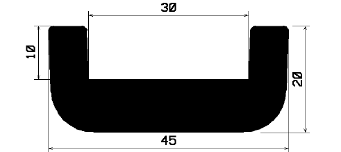 TU1- 2158 - rubber profiles - U shape profiles