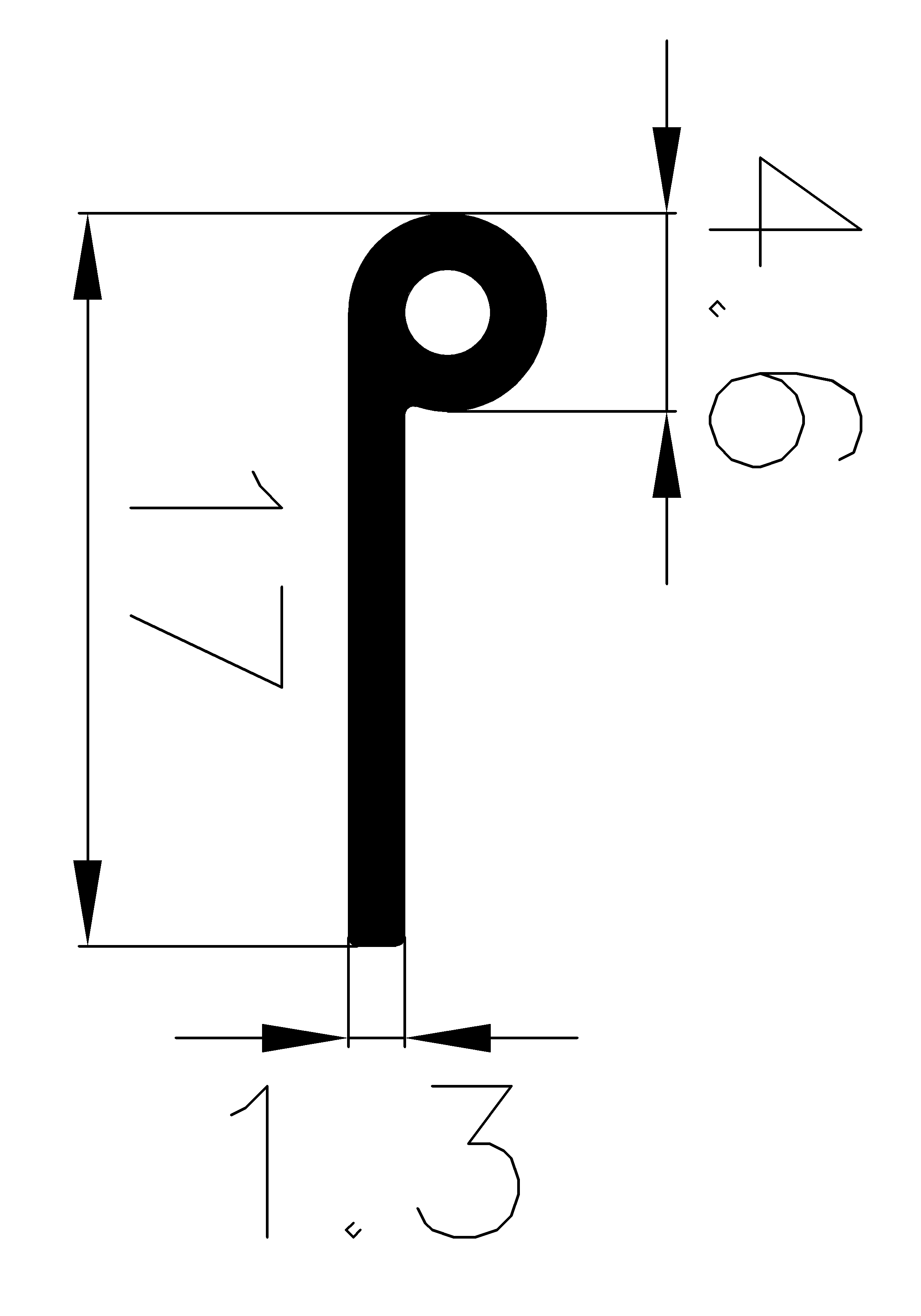 7620370KG - EPDM profiles - Flag or 'P' profiles