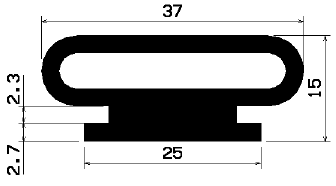 RT 2249 - EPDM rubber profiles - Sliding door – finger-guard profiles