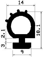 RT 2292 - EPDM rubber profiles - Sliding door – finger-guard profiles