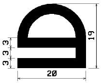 RT 2318 - silicone  profiles - Sliding door – finger-guard profiles