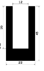 TU1- 0806 - rubber profiles - U shape profiles