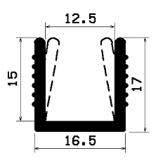 TU1- 2423 - rubber profiles - U shape profiles