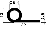 FN 1507 - EPDM profiles - Flag or 'P' profiles