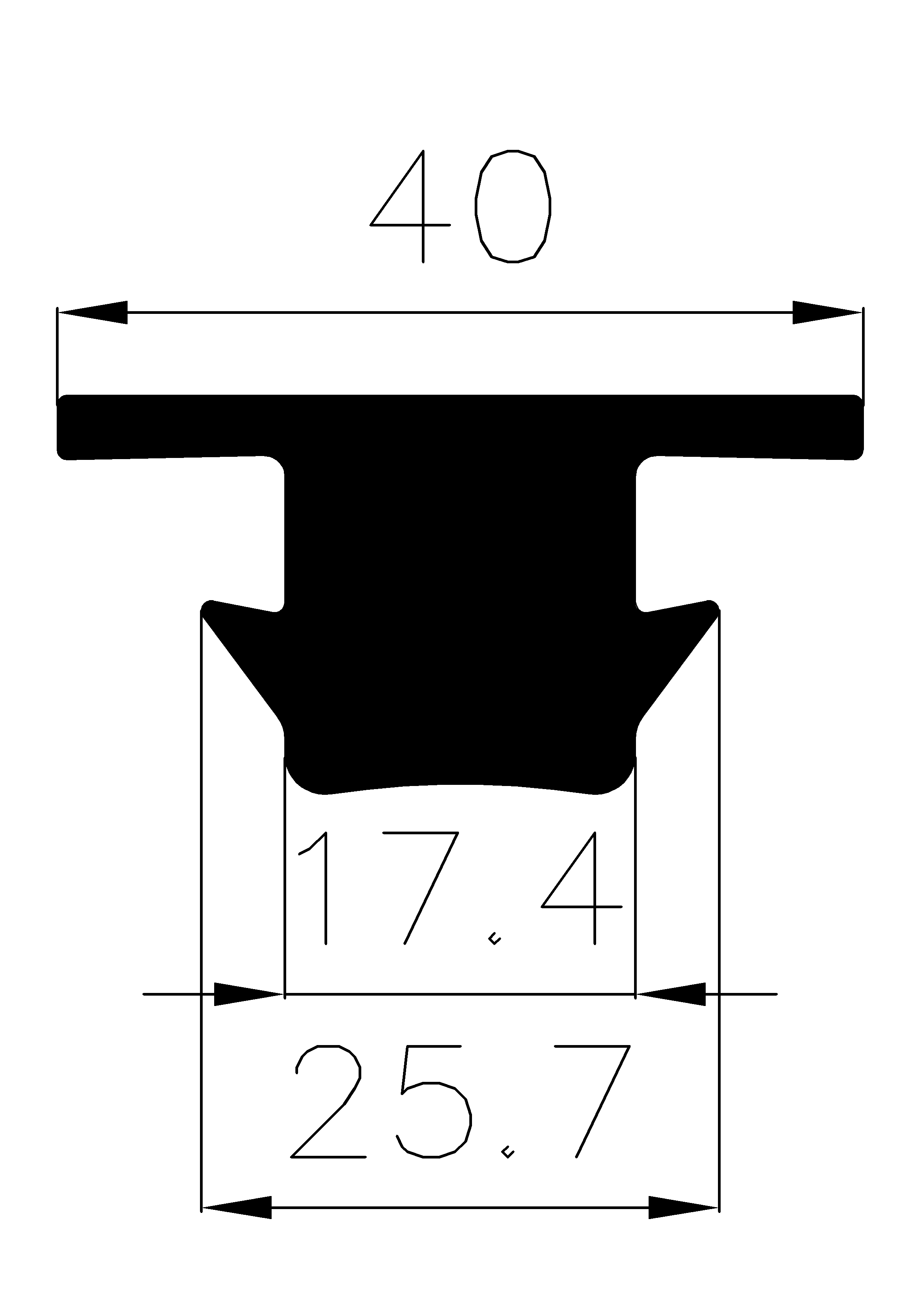 8460360KG - rubber profiles - Cover and T-profiles