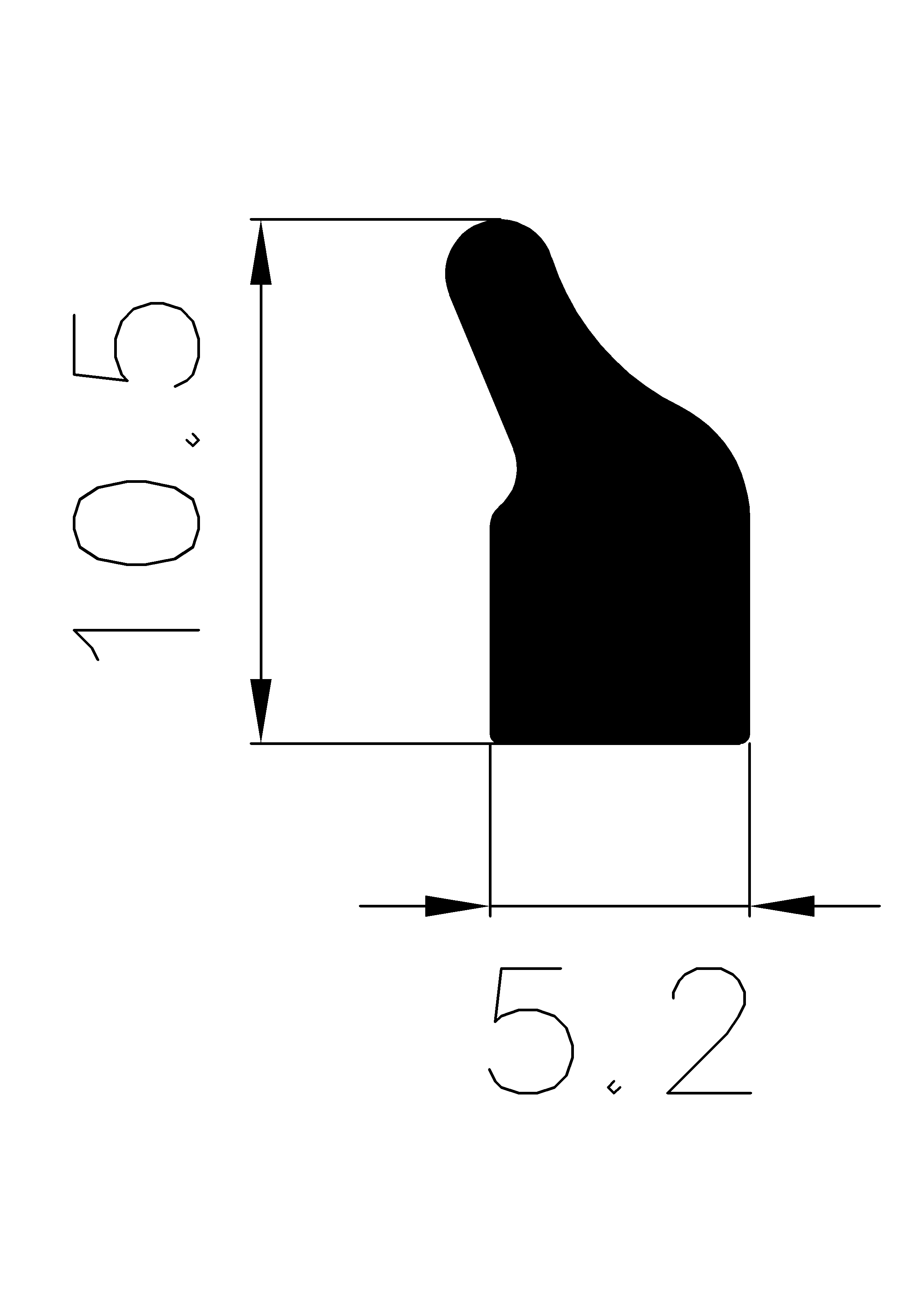 8600160KG - rubber profile - Door-frame profiles