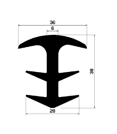 14770145KG - silicone rubber profiles - Cover and T-profiles