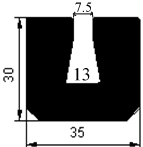 TU1 - G049 - rubber profiles - U shape profiles