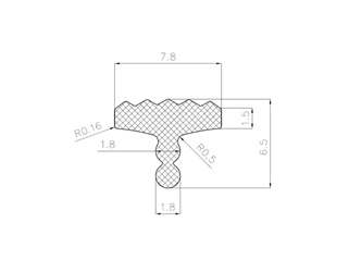 15780170KG - silicone rubber profiles - Cover and T-profiles