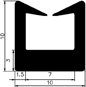 TU1 - G408 - silicone profiles - U shape profiles