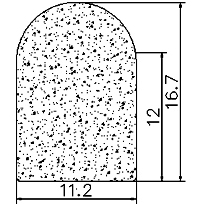 MZS - G582 - EPDM sponge profiles - Semi-circle, D-profiles