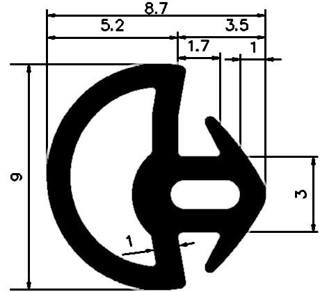 AU - G653 - EPDM profiles - Spacer and bumper profiles