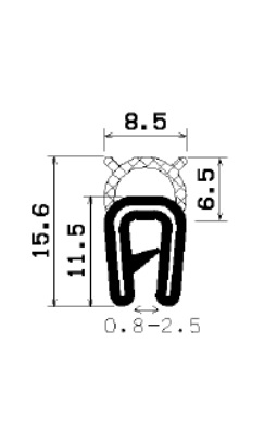 SD-0648 - with coextruded metal insert - Edge protection profiles