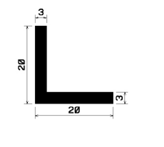 Wi 0678 - rubber profiles - Angle shape profiles