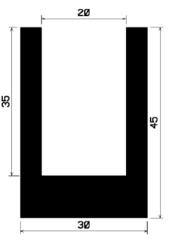 TU1- 0756 - rubber profiles - U shape profiles