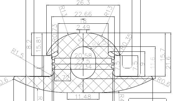 17430160KG - rubber profiles - Cover and T-profiles