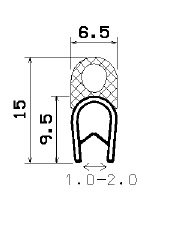 SD-0620 - with coextruded metal insert - Edge protection profiles