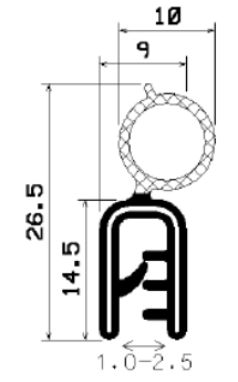 SD-0021 - with coextruded metal insert - Edge protection profiles