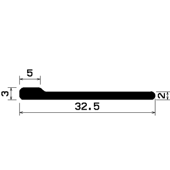 FN 1467 - EPDM profiles - Flag or 'P' profiles