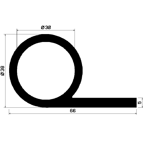 FN - G733 - EPDM profiles - Flag or 'P' profiles