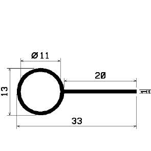 FN 2128 - EPDM profiles - Flag or 'P' profiles