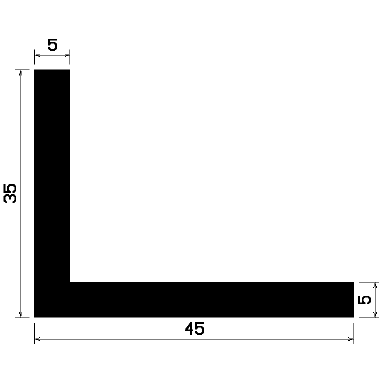 Wi 1197 - rubber profiles - Angle shape profiles